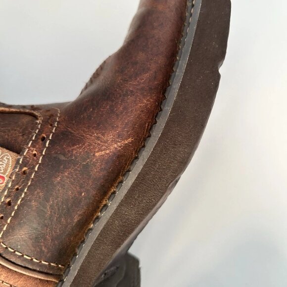 Justin Gypsy Brown Leather Teal Embroidered Cowboy Boots Womens Size 6B Boho - Picture 8 of 13